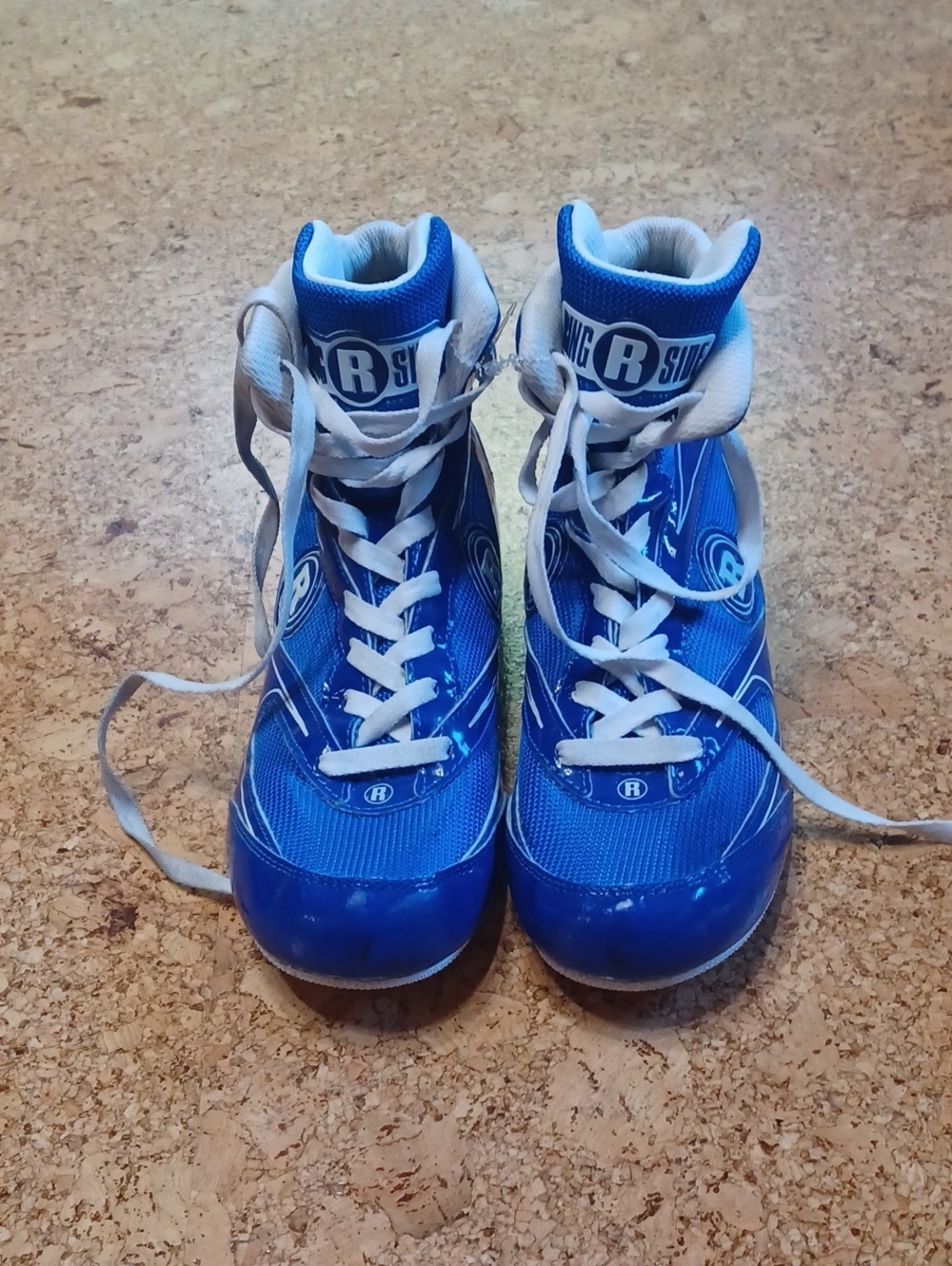 Ringside Diablo Men's Blue/White Boxing Shoes Size 7 New With Flaws